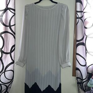 Vintage 80s pleated cocktail dress size 8 by JT Dress